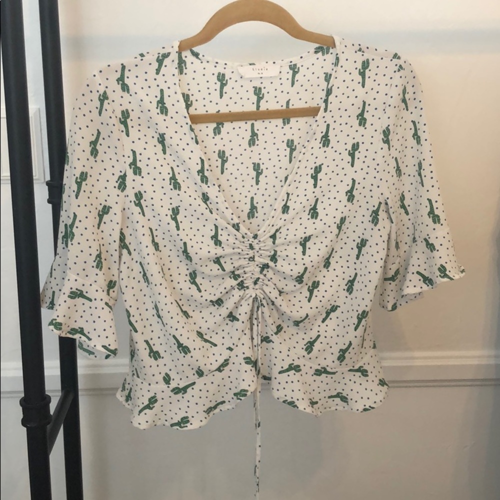 Cinched Cactus Summer Crop Top
